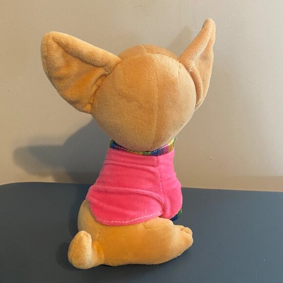 Sugar Kingdom Kawaii Chihuahua Dog Plush Stuffed Animal Toy Rainbow Ears 8" - Picture 4 of 6